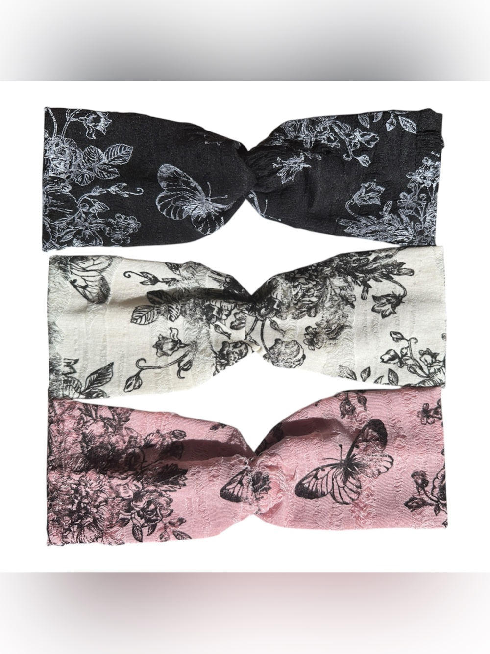 Cotton Butterfly/Rose knot Headband (stretchy)